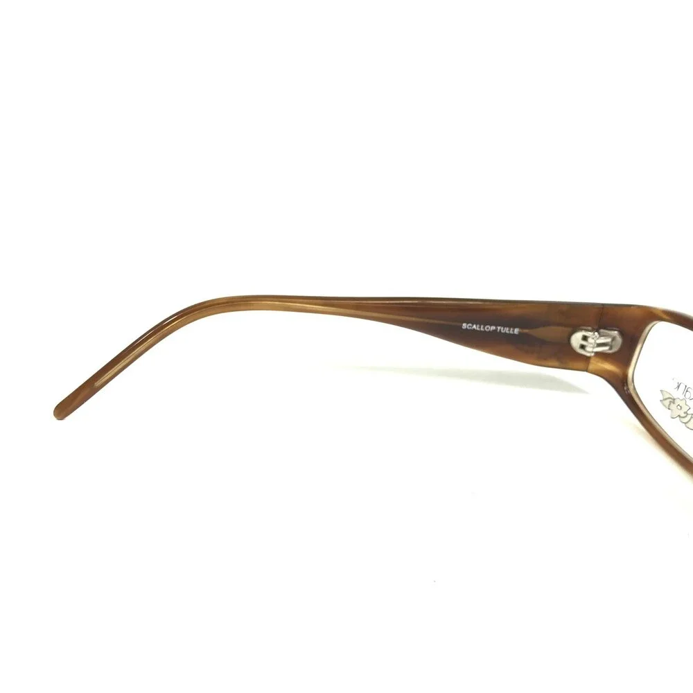 Karen Kane Eyeglasses Frames SCALLOP TULLE HONEY Rectangular Sparkly 51-16-135